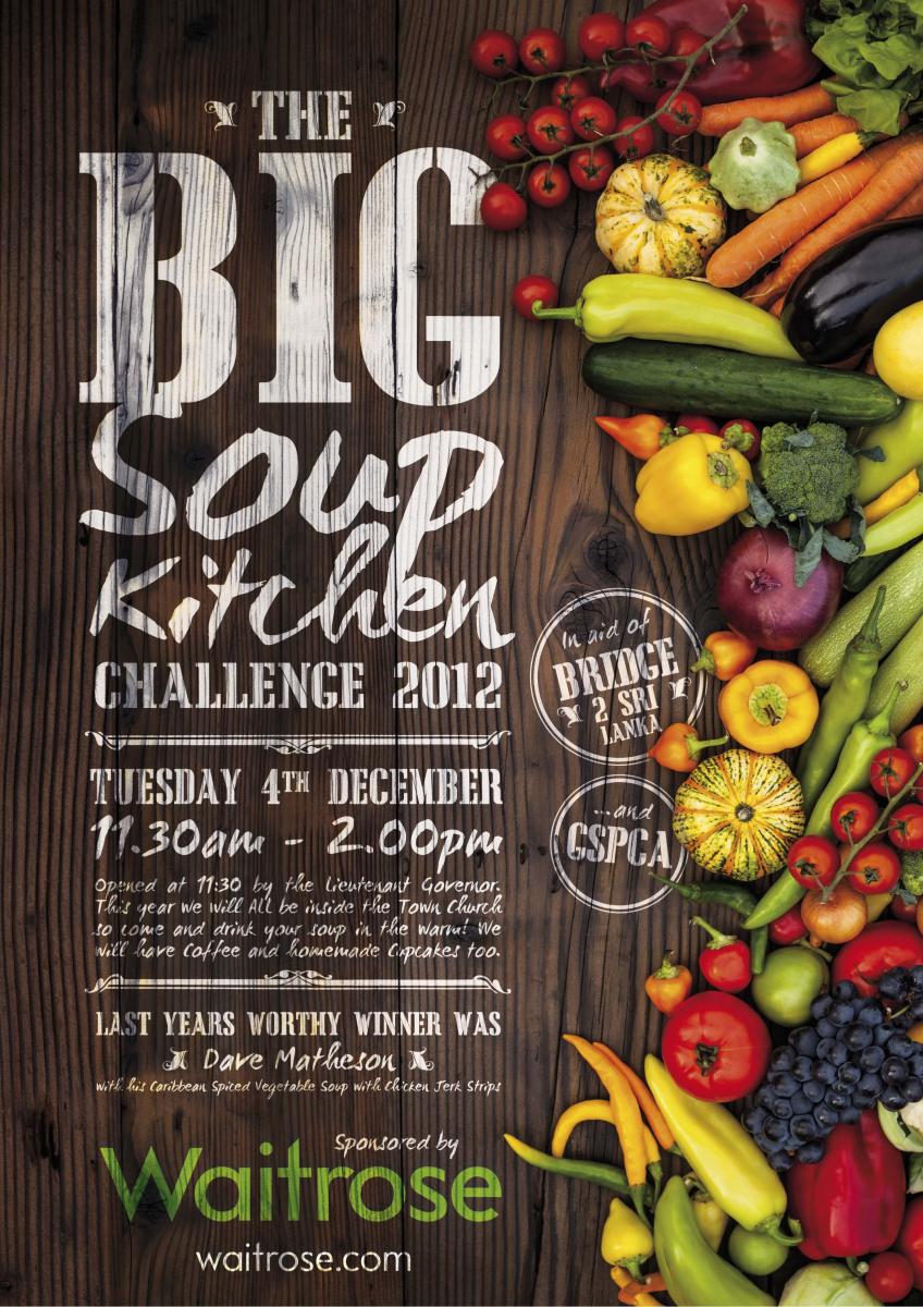 Soup Kitchen Tuesday 4th December 2912 at the Town Church in Guernsey with the GSPCA and Bridge2Sri Lanka