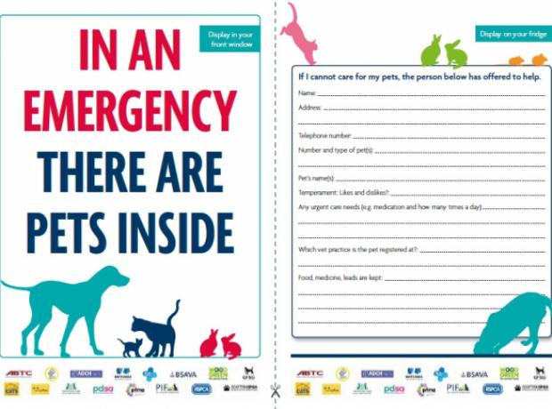 In An Emergency There Are Pets Inside poster and are your pets cared for if  something was to happen to you? | GSPCA Guernsey